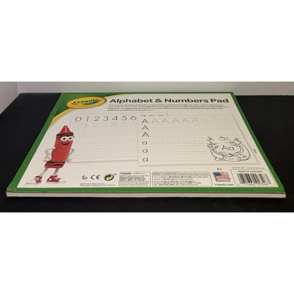 Crayola Alphabet Pad, Tracing Worksheets, 30 Pages, White, 10 x 8 Inches
